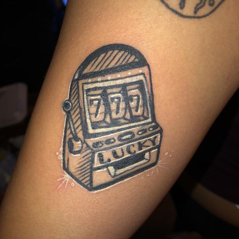 Lottery Machine Tattoo, 777 Tattoo Lucky, 777 Slot Machine Tattoo, 777 Casino Tattoo, Jackpot Tattoo, Hermit Tattoo, Slot Tattoo, Slot Machine Tattoo, Diego Bustamante