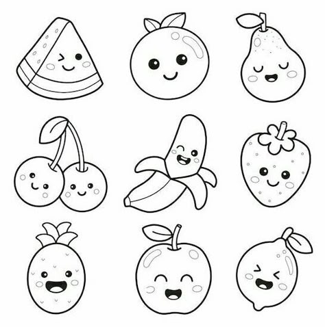 Fruits And Vegetables Drawing, Preschool Sunday School Lessons, Doodle Food, Fruit Coloring, Vegetable Drawing, Food Doodles, Fruit Coloring Pages, Fruits Drawing, Maker Project