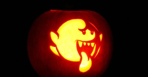 23 Star-Studded Pop Culture Pumpkin Carvings http://mashable.com/2013/10/11/pop-culture-pumpkins/ #verycool #pumpkin #carving #October #fun King Boo Pumpkin, Mario Pumpkin, Cool Pumpkin Designs, Pumpkin Face Carving, Pumpkin Templates, Kitchen Ipad, Autumn Adventures, Carving Templates, Boo Pumpkin