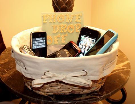 Dinner Time; Phone "Drop Off" Basket. Phone Basket, Black And White Movie, Phone Box, Home Decor Baskets, Scrumptious Desserts, Young Life, Prayer Room, Sleepover Party, Party Fun