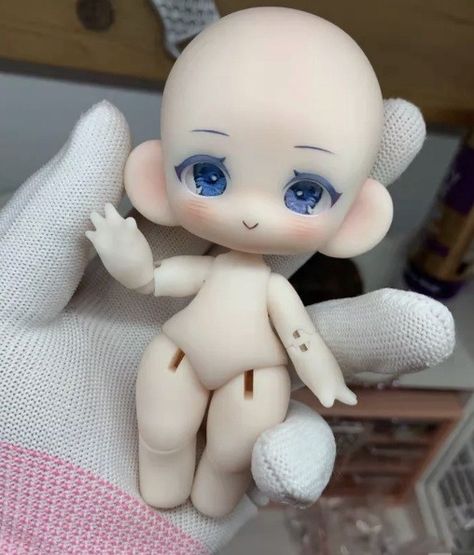 Bjd Template, Ball Jointed Dolls Tutorial, Chibi Doll Base, Doll Drawing Reference, Chibi Clay Figures, Chibi Bjd, Chibi Doll, 3d Doll, Doll Base