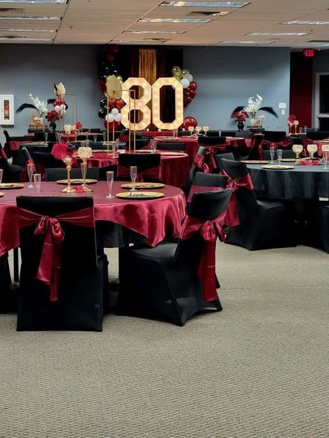 Maroon Black And Gold Party Decorations, Black And Burgundy Decorations, Maroon And Gold Birthday Decorations, Birthday Decorations Red And Black Party Ideas, Burgundy Black And Gold Birthday Party, Maroon Decorations Parties, Burgundy And Gold Decorations, Black Gold And Burgundy Party Decor, Maroon Birthday Theme