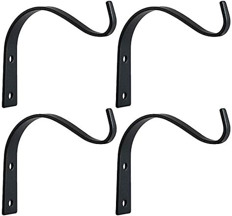 Amazon.com: Elwiya 4 Pack Rustic Iron Wall Hooks for Hanging Lanterns Coats Mason Jar Sconces, Heavy-Duty Metal Hooks for Plant Hangers Lights and Artworks，Vintage Home Decor Indoor & Outdoor, Screws Included : Patio, Lawn & Garden Plant Hanger Bracket, Mason Jar Sconces, Hanging Plant Hooks, Decorative Coat Hooks, Wrought Iron Hooks, Hanging Wall Planters, Plant Hooks, Mini Mason Jars, Plant Hangers