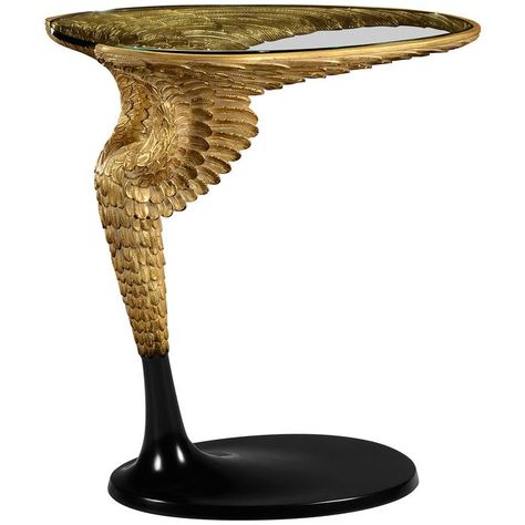 Jonathan Charles Empire Style "Winged" Sofa Table Modern Sofa Table, Instyle Decor, Accent Side Table, Art Deco Table, Modern Console Tables, Side Table Design, Decorative Table Lamps, Furniture Side Tables, Art Deco Furniture