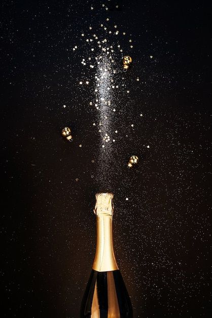 Photo festive christmas background. bott... | Premium Photo #Freepik #photo #celebration-background #champagne-background #congratulations-background #celebration Champagne Background Aesthetic, Cheers Background, Champagne Christmas Decor, Congratulations Background, Champagne Wallpaper, Champagne Background, Hair Salon Quotes, Staff Party, Bottle Of Champagne