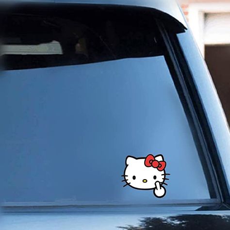 Cwymxly Cute Hello Kitty Cat Middle Figure Cartoon 3D Sticker Cars Motorcycle Waterproof Decal Car Finds, Hello Kitty Cat, Hello Cute, Hello Kitty Car, Cartoon 3d, Cute Car Accessories, 3d Stickers, Cute Kitty, Car Find