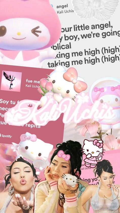 kali uchis wallpaper pink Hello Kitty Kali Uchis, Kali Uchis Wallpaper, Pink Sanrio, Mother Kali, Kali Uchis, Wallpaper Pink, Homescreen Layout, Hello Kitty Wallpaper, Wallpaper Ideas