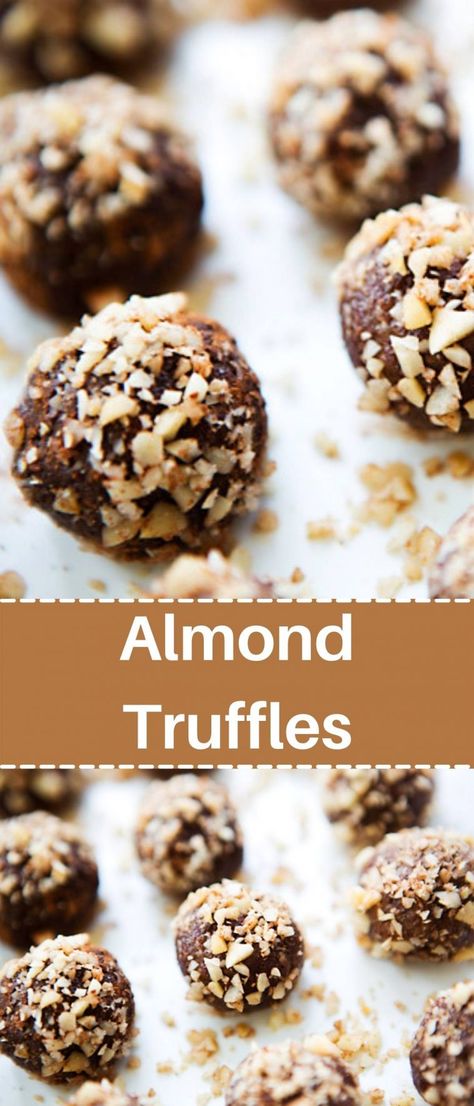 Almond Truffles Recipe, Almond Balls Recipe, Almond Truffles, Almond Butter Truffles, Almond Joy Truffles Recipe, Diy Almond Butter, Truffle Recipe Easy, Almond Butter Recipes, Dessert Truffles