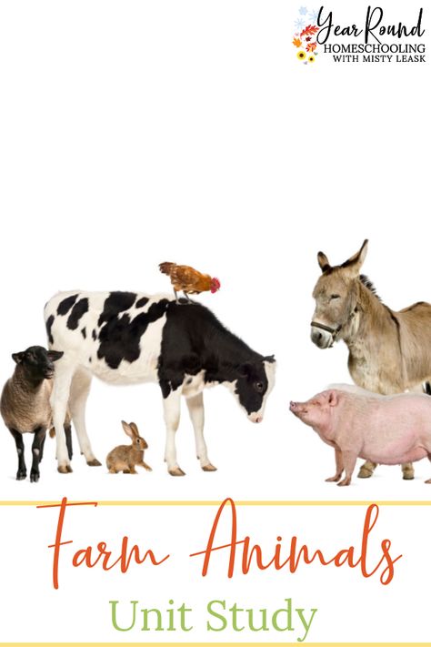 Free Farm Printables, Farm Animal Printables Free, Farm Animals Printables, Mammal Unit Study, Farm Anatomy, Farm Unit Study, Homeschool Units, Farm Play, Farm Animals Preschool