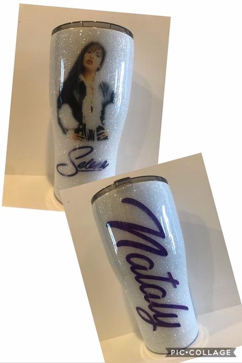 Selena Quintanilla Tumbler Cup, Selena Tumbler Cup, Selena Quintanilla Cups, Selena Quintanilla Art, Selena Tumbler, Selena Quintanilla Birthday, Yeti Cups, Selena Quintanilla Perez, Glitter Tumbler Cups