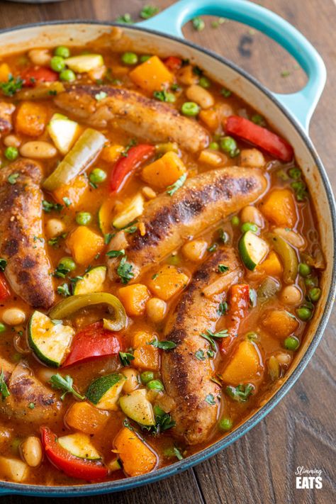 Sausage Casserole Recipes, Sausage Recipes For Dinner, Sausage Dishes, Sausage Bake, Sausage Casserole, Budget Recipes, Healthy Delicious, World Recipes, Ww Recipes