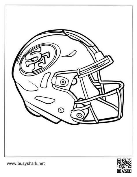 49ers football helmet coloring page - Busy Shark 49ers Coloring Pages, 49ers Helmet, Football Coloring Pages, Nfl Football Helmets, Buffalo Bills Logo, Christmas Mandala, San Francisco 49ers Football, Indoor Recess, Bills Logo