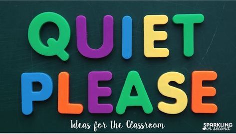 Ways to keep your students quiet in the classroom. Classic Classroom, Positive Behavior Management, Positive Classroom Management, Intervention Classroom, Classroom Management Elementary, Library Center, Class Dojo, 2nd Grade Teacher, High School Classroom