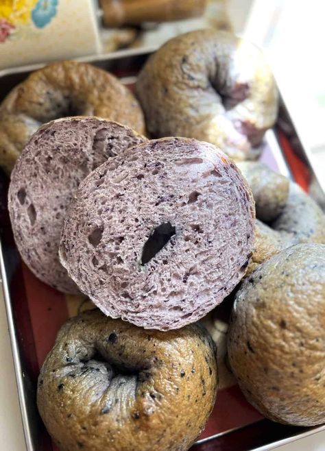 Sourdough Discard Blueberry, Sourdough Discard Bagels, Discard Bagels, Use Sourdough Discard, Blueberry Bagels, Pumpkin Bagels, Blueberry Jelly, Blueberry Bagel, Sourdough Starter Discard Recipe