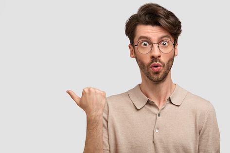 Shocked bearded man with stupefied expre... | Free Photo #Freepik #freephoto #shocked-man #shocked-face #shock #man-looking Shoking Face, Shocked Person, Thumbnail Poses, Shocking Face, Excited Person, Male Pictures, Python Projects, Model Poster, Excited Face