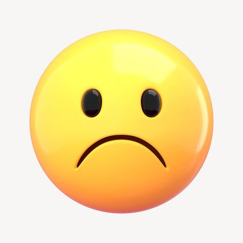 3D frowning face emoticon illustration | premium image by rawpixel.com Glow Images, 3d Emoticon, Frowning Face, 3d Illustration, Free Image, Smiley, Clip Art, Instagram Posts, Pins