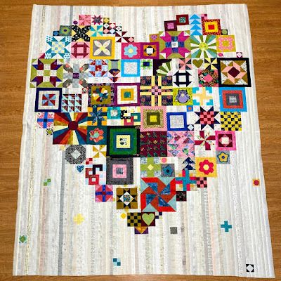 Boho Heart Quilt, Garden Blocks, Jen Kingwell, Grandmothers Flower Garden, Heart Month, Heart Quilt Pattern, Heart Blocks, Shoo Fly, Boho Quilt