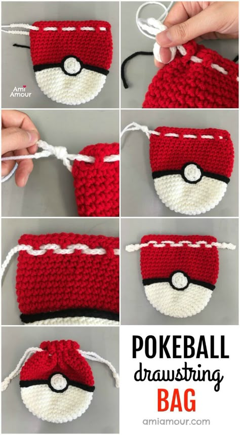 1 Crochet Pokeball, Pokemon Crochet Pattern, Hadiah Diy, Pola Macrame, Crochet Pokemon, Quick Crochet Patterns, Pola Amigurumi, Aesthetic Crochet, Crochet Design Pattern