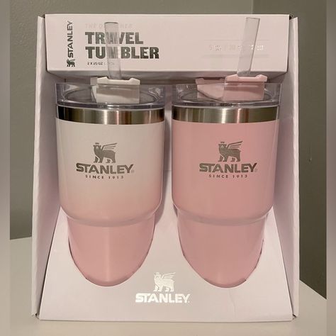 {Stanley} 2pk 20oz Stainless Steel Adventure Quencher Travel Tumblers 2 pack Trendy Water Bottles, Stanley Adventure, Cute Water Bottles, Body Smells, Stanley Quencher, Pink Girly Things, Girly Accessories, Cute Cups, Birthday Wishlist