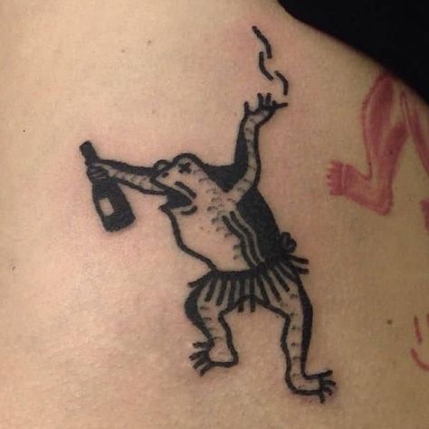 Vancouver Tattoo, Stick Poke Tattoo, Frog Tattoos, 4 Tattoo, Poke Tattoo, Funny Tattoos, Aesthetic Tattoo, Dope Tattoos, Simplistic Tattoos