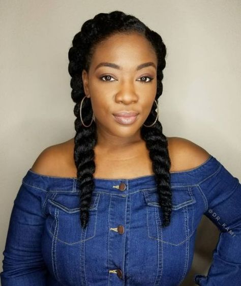 Protective Styles With Marley Hair, Black Natural Hairstyles Braids, Chunky Braids For Black Women, Chunky Twists Natural Hair, Classy Braided Hairstyles, Upstyle Braids, Easy Protective Styles For Natural Hair, Natural Hair Protective Styles, Long Twist Braids