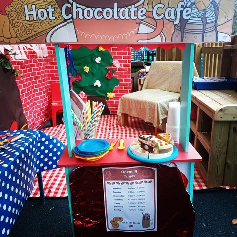 Cafe Role Play, Hot Chocolate Station, Play Outdoor, Chocolate Station, Play Cafe, Continuous Provision, Year One, Outdoor Learning, Year 1