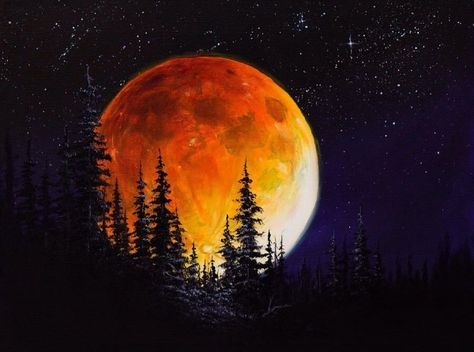 you know celestial paintings give you an opportunity to have that amazing view in your home. All you need is amazing Celestial Painting Ideas To Try Bob Ross Paintings, Cat Tattoos, Sky Night, Moon Art Print, Tiny Tattoo, Moon Painting, Night Painting, Bob Ross, Acrylic Canvas