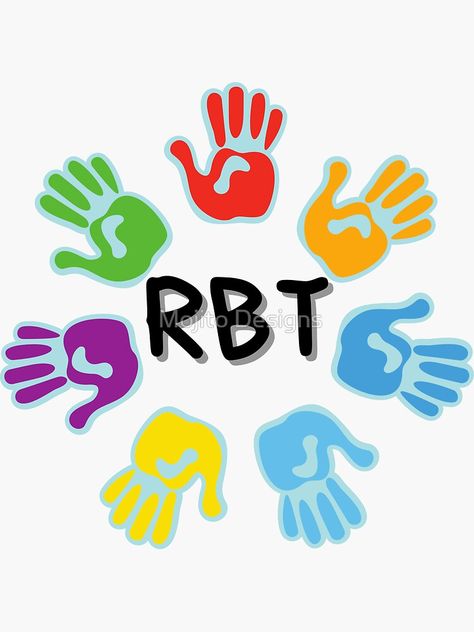 "RBT - Colorful hands - Applied Behavior Analysis - ABA - Behavioral therapy" Sticker by FlashbulbART | Redbubble Aba Quotes Funny, Rbt Quotes, Aba Quotes, Aba Therapy Activities, Behavior Technician, Board Pictures, Speech Pathologist, Applied Behavior Analysis, Aba Therapy