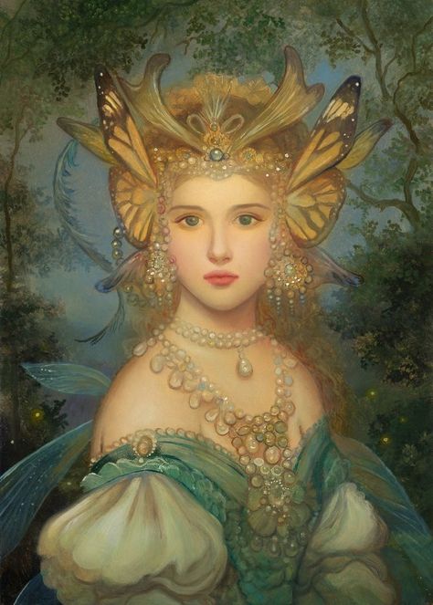 Annie Stegg Annie Stegg, Oil Painting Inspiration, Miniature Portraits, Green Mermaid, Fairytale Illustration, Virtual Art, Magical Art, Fantasy Costumes, A Level Art