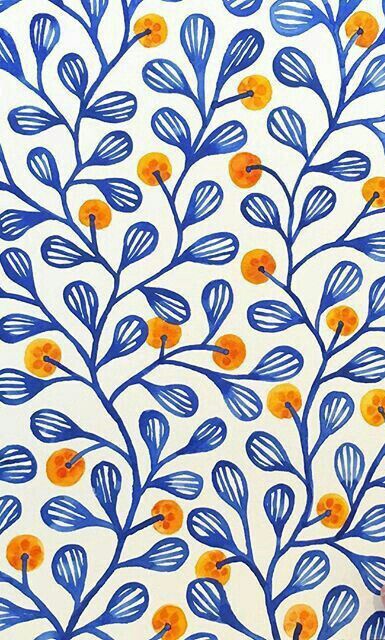 Pattern Design Inspiration, Posca Art, Soyut Sanat Tabloları, Animal Illustrations, Blue And Orange, Pottery Painting, Blue And Yellow, Orange Flowers, Surface Pattern Design