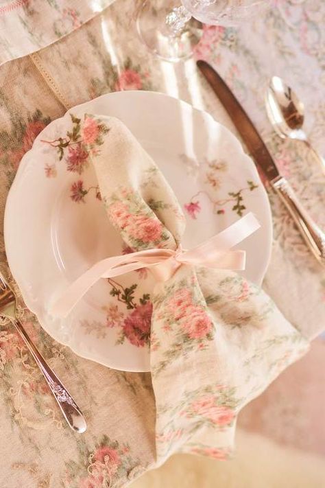 Home Decor - Designer Throws, Pillows, Towels & Home Linens | LoveShackFancy.com Peach Cottage, Chic Things, Aesthetic Revolution, Wedding Victorian, Tea Flowers, Cottage Rose, Brunch Table, Pretty Dishes, Dream Aesthetic