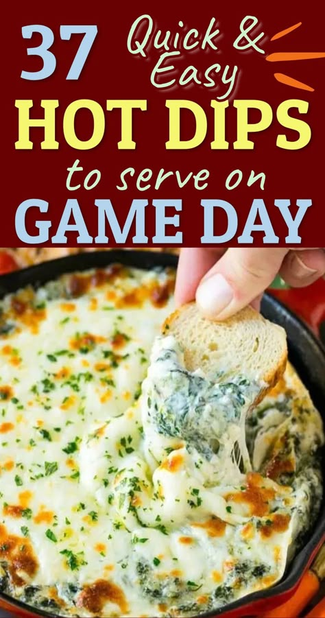 Appetizer Recipes Football Game, Football Appetizers Easy Dips, Quick And Easy Party Food Ideas, Warm Christmas Dips, Football Food Dips, Hot Party Dips Appetizer Recipes, Cold Weather Party Food, Crockpot Recipes For Football Games, Warm Dips Crockpot Easy