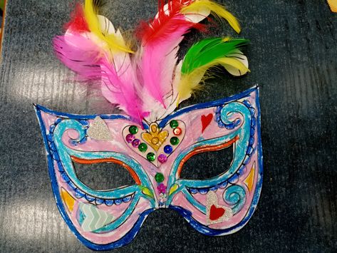 Masky Na Masopust, Masopust Tvoreni, Carnival Activities, Mardi Gra, Venice Mask, Carnival Masks, Masks Masquerade, Class Projects, Masquerade Mask