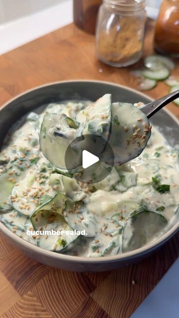 Arash Hashemi on Instagram: "💥Indian Raita Cucumber Salad
.
This easy high protein cucumber yogurt salad is one of the most amazing ways I’ve had cucumber.
.
If you like the greek version (tzatziki) Persian *maasto khiar”), you’ll love this. I thinly sliced the cucumber to make this a salad, but you can very easily thinly dice or shred the cucumber to make this a dip or spread.
.
I’m not sure if this is the full traditional way to make it, but I prepared it with my own spin and tried to make it as close to the authentic version as possible. I can confirm, this was SO good.
.
You can enjoy this as is, or serve up with your favorite protein.
.
Here’s how I made it:
.
1.I started with finely slicing 1 English cucumber. You can shred or grate it too if you want smaller cucumbers, but I was go Indian Cucumber Salad, Indian Raita, Yogurt And Cucumber, Cucumber Yogurt Salad, Indian Cucumber, Yogurt Salad, Cucumber Raita, Cucumber Yogurt, Small Cucumber