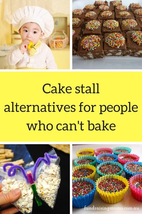 School Cake Sale Ideas, Bake Stall Ideas, Fun Fair Food Stall Ideas, Cake Stall Recipes, Cake Sale Ideas School, Bake Sale Ideas For Kids, School Fete Stall Ideas, Cake Walk Ideas, Cake Stall Ideas