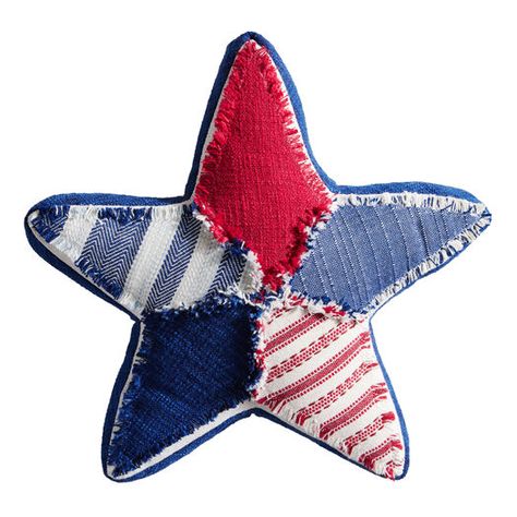 Americana Star Shaped Indoor Outdoor Patio Throw Pillow by World Market Americana Crafts, Indoor Outdoor Patio, Americana Decor, Themed Room, Outdoor Throw Pillow, Outdoor Throw Pillows, World Market, Room Themes, July 4th