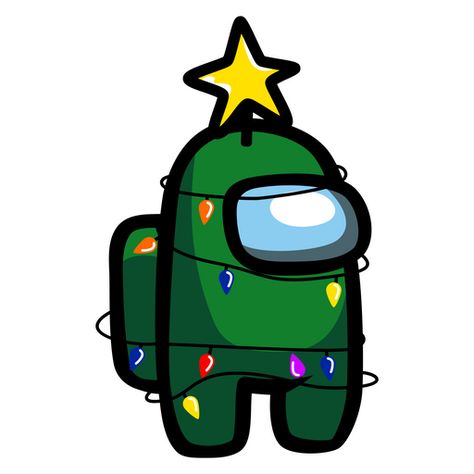 If you miss the holiday mood, add it to the popular space game Among Us. All you need to do is make your character green and dress him up like a Christmas tree with the star and bright lights! The... Christmas Sticker Ideas, Among Us Green, Christmas Among Us, Among Us Christmas, Diy Shrink Plastic Jewelry, Christmas Tree Sticker, Among Us Character, Yoda Sticker, Among Us Game