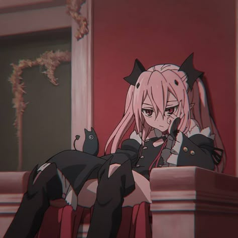 Krul Tepes, Seraph Of The End, Owari No Seraph, An Anime, Pink Hair, Anime Character, The End, Red, Anime