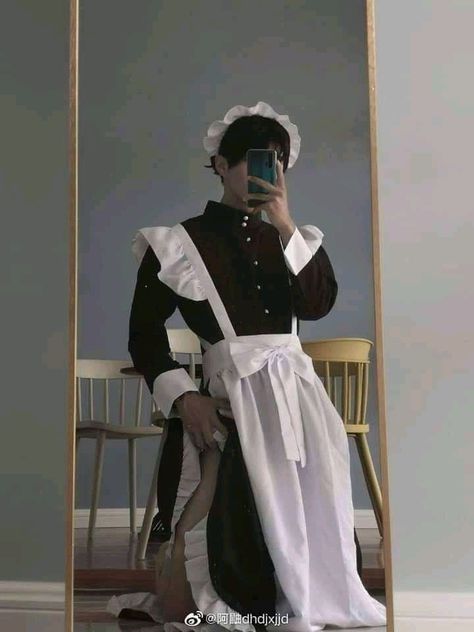 Corpse Husband, Maid Outfit, A Man, The Story, Mirror, Green