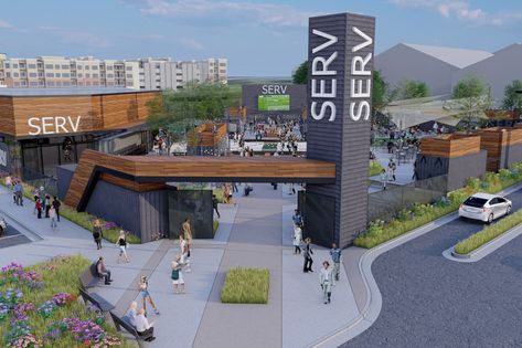 Pickleball, drinks and more — Overland Park advances plan for entertainment hub on Metcalf Food Court Design, Pickleball Courts, Modern Castle, Brewery Design, Food Park, Sport Park, Retail Park, Rooftop Patio, Outdoor Food