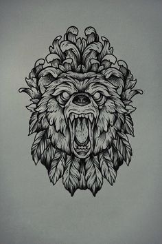 bear tattoo Traditional Bear Tattoo, Bear Tattoo Designs, Tier Tattoo, Bear Tattoos, Geniale Tattoos, Bear Tattoo, Knee Tattoo, Bear Head, Design Tattoo