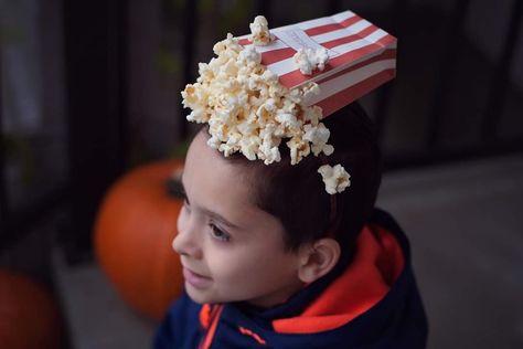 Popcorn Hairstyle, Popcorn Headband, Fancy Dress Competition, Crazy Hat Day, Hair Flyer, Easter Hairstyles For Kids, Hat Day, Wacky Hair Days, Crazy Hats