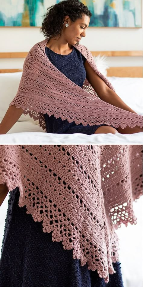 Prayer Shawl Crochet Pattern, Shawlette Pattern, Crochet Prayer Shawls, Crochet Shawl Free, Crocheted Shawl, Crochet Lace Shawl, Crochet Scarf Pattern Free, Crochet Shawl Pattern Free, Crochet Triangle