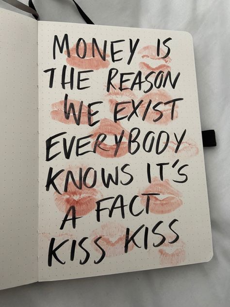 Money Is The Reason We Exist, Aesthetic Kiss, Lana Coquette, Lanadelrey Aesthetic, Journal Pages, Lana Del Rey, Lilac, Kiss, Money