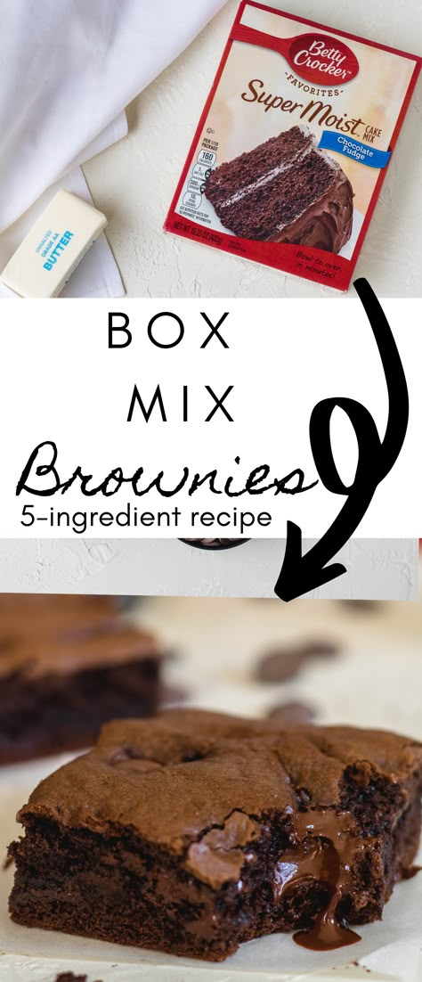 Brownies With Cake Mix, Cake Mix Fudge, Betty Crocker Brownie Mix, Making Brownies, Chocolate Box Cake, Brownie Mix Recipes, Cake Mix Brownies, Best Cake Mix, Lifestyle Of A Foodie