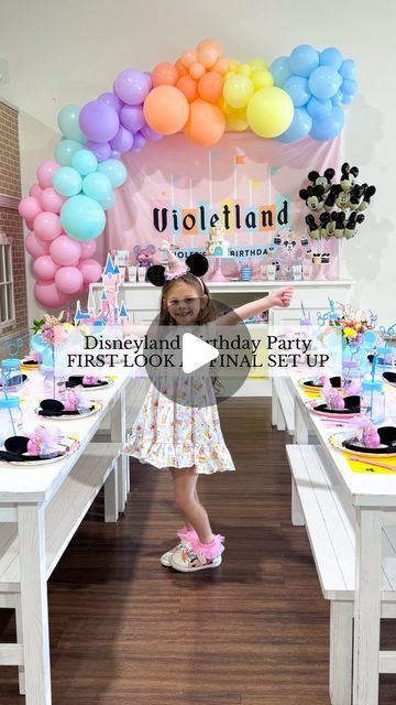 9.6K views · 1.2K likes | Sierra Miller | Content Creator on Instagram: "The most magical birthday on earth ✨ More to come but here’s the first look at Violet’s Disneyland Birthday party from earlier today🤗 She had the best day 🥰 . . . . . . #disneyparty #disneylandparty #mickeymousebirthday #minniemousebirthday #pasteldisney #vintagedisneyland #fifthbirthday #girlsbirthdayparty #disneybirthdayparty" Activities For Birthday Party, Disneyland First Birthday, Disney World Birthday Party, Disneyland Birthday Party, Minnie Mouse Disneyland, Disneyland Birthday, 2nd Birthday Party For Girl, Disney Birthday Party, Birthday Party Activities