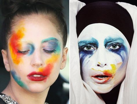 Gaga Makeup Looks, Lady Gaga Makeup Looks, Lady Gaga Body, Lady Gaga Face, Ball Themes, Makeup Looks Dramatic, Gaga Costume, Gaga Makeup, Lady Gaga Applause