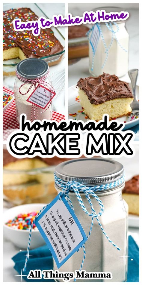 Cake Mix From Scratch, Cake Mix Recipes Homemade, Homemade Cake Mixes, Gluten Free Cake Mixes, Cake Mix Recipe, Homemade Vanilla Cake, Homemade Pancake Mix, Homemade Dry Mixes, Homemade Pantry