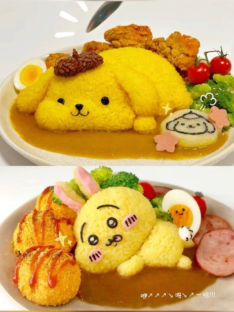 #foodie, #recipes, #cooking, #food inspiration Eat More Fruit, Famous Cartoon Characters, Japanese Food Bento, Dog Bread, Sushi Lunch, Food Art For Kids, Foreign Food, Bento Ideas, Kawaii Cooking