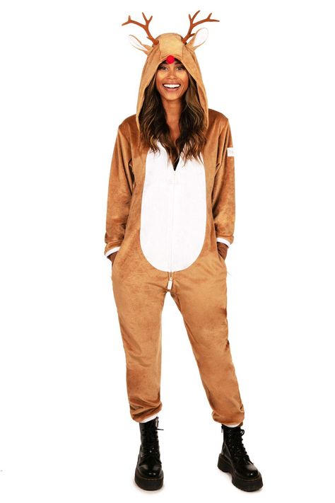 Holiday Jumpsuit, Animal Onesie, Pajama Day, Tipsy Elves, Christmas Onesie, Christmas Outfits Women, Rudolph The Red, One Piece Pajamas, Pet Holiday